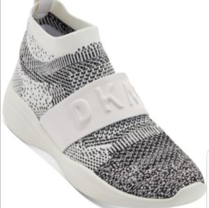 dkny black and white sneakers